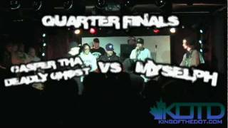 KOTD  Proud2BEhBattleMC 9  Myselph vs Casper Tha Deadly Ghost Quarter Finals [upl. by Andrea]