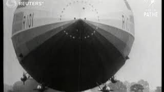 TRANSPORT Aviation R101 Airship leaves Cardington 1929 [upl. by Beryle]