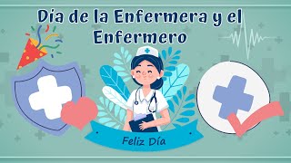 👩‍⚕️👨‍⚕️ Feliz día de la EnfermeraEnfermero  Tarjeta animada 2024 🧑‍⚕️ [upl. by Novyat]