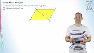Hoe bereken je de oppervlakte van een parallellogram havovwo 2  WiskundeAcademie [upl. by Burhans]