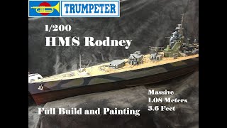 Building and Painting HMS Rodney 1200 from Trumpeter 1000 Subscriber Special [upl. by Jo]