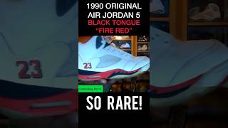 1990 Rare Air Jordan 5 Fire Red Black Tongue Worth HOW MUCH [upl. by Geraldine]