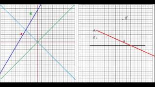 Geometria descritiva Estudo da reta encontrando os 4 traços da reta em épura 12 [upl. by Larrabee]