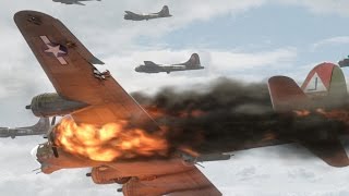 HELL Over Germany Colour RARE Footage of B17s VS Luftwaffe [upl. by Alys726]