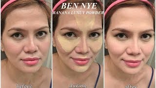 How To Demo Review Ben Nye Banana Luxury Powder3 Ways [upl. by Nnaitak238]