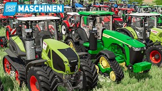 LS22 Alle TRAKTOREN MASCHINEN und GERÄTE im FARMING SIMULATOR 22  Spotlight [upl. by Oalsecnew]