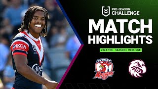 NRL PreSeason 2024  Roosters v Sea Eagles  Match Highlights [upl. by Sax]