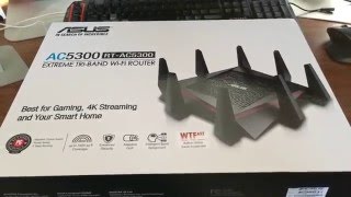 Asus AC5300 RTAC5300 Router Unboxing amp Setup [upl. by Wohlen]