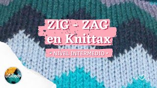 Técnica para ZigZag  TUTORIAL EN KNITTAX  Utilindo [upl. by Wendi832]