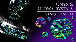 Making a set of Onyx and Glow Crystal rings [upl. by Rouvin]