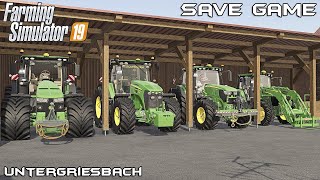 Save Game V4  Animals on Untergriesbach  Farming Simulator 19 [upl. by Attenehs]