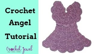 How to Crochet an Angel Dishcloth Tutorial Part 2 [upl. by Strauss]