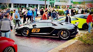 Lamborghini Aventador SVJ 63 Cars and Coffee Morrisville NC [upl. by Ahselyt]