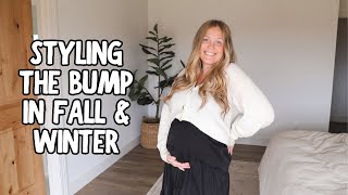 Fall  Winter Maternity Styling  Dressing the Belly in Cold Weather [upl. by Naot161]