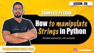 Strings in Python  Python Tutorials  Lesson 6 [upl. by Lechar]