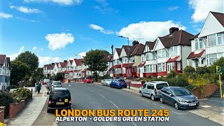 Northwest London Bus Journey Upper deck views aboard Bus Route 245 from Alperton to Golders Green 🚍 [upl. by Lauro]