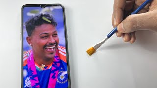 Drawing Hardik Pandya 🏆🇮🇳 T20 World Cup 2024 [upl. by Ojytteb]