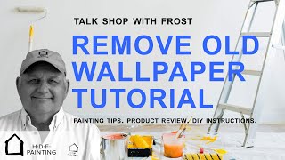 How to Remove Old Wallpaper From Drywall  Wallpaper Removal Tips amp Tutorial [upl. by Berardo]