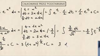 Całkowanie przez podstawianie [upl. by Aleydis]