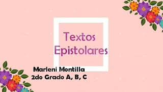 Segundo Grado CASTELLANOTEXTOS EPISTOLARESMAE MARLENI [upl. by Anastice]