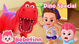 Dino Finger and The Dino World Song Series CompilationㅣBebefinn Nursery Rhymes for Kids [upl. by Polito109]