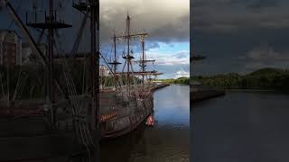 ⛵️🇪🇸Spanish galleon drone spanish boat galleon whitby newcastle [upl. by Syst291]