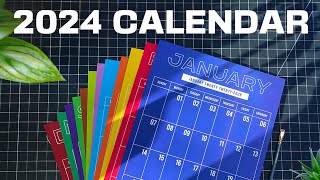 How to make a 2024 Wall Calendar  DIY  Selling a Digital Product on Etsy Side Hustle Ideas [upl. by Enehs]