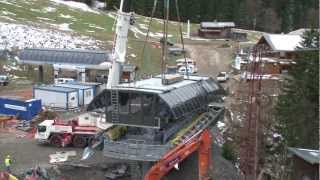 Morzine reportage Montage télésiège des Troncs [upl. by Akahc]