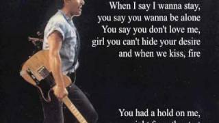 Bruce Springsteen  Fire  Lyrics [upl. by Nylitsirk]