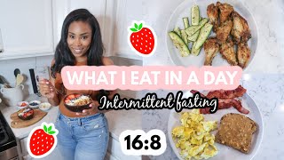 WHAT I EAT IN A DAY  INTERMITTENT FASTING WEIGHT LOSS healthy and realistic  LoveLexyNicole [upl. by Mitzl85]