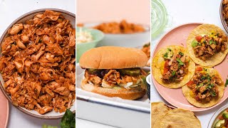 BBQ Jackfruit two ways  how to cook with canned jackfruit [upl. by Heidie836]