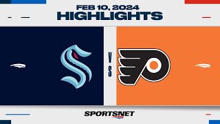 NHL Highlights  Kraken vs Flyers  February 10 2024 [upl. by Gipson497]