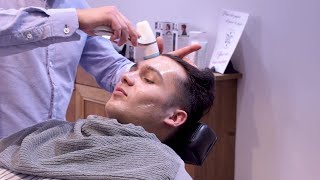 Coupe homme et soin du visage chez Daniel C Coiffure Lyon [upl. by Araas]