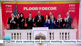 FLOOR amp DECOR NYSE FND RINGS THE NYSE OPENING BELL® [upl. by Aimil447]