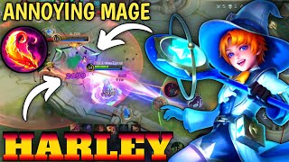 Unstoppable Insane BLOODWINGS Damage  Harley Gameplay  Mlbb [upl. by Noneek]