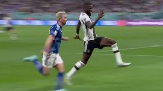 Antonio Rüdiger SPEED FUNNY VS JAPON [upl. by Elagibba]