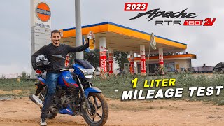 New 2023 TVS Apache 160 2V  Mileage Test  अब Power के साथ Mileage भी ज्यादा मिलेगी [upl. by Rebmac]