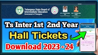 TS intermediate hall tickets download 202324 how to download TS intermediate hall tickets [upl. by Wall]