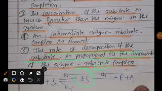 Assumption of Michaelis Menten Equation explained csirnet GATEXL2023 [upl. by Arannahs165]