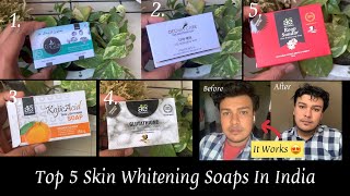 Top 5 Skin Whitening Soaps Review  Best Skin Lightening Soaps In India [upl. by Nikaniki404]