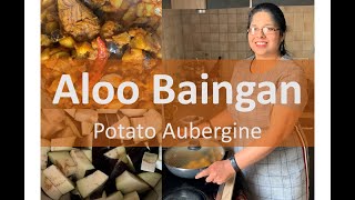 How to make Aloo Baingan SabjiPotato Aubergine CurryOne pot recipeIndian Vlogger in Germany [upl. by Eniamej]