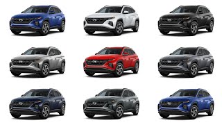 New 2022 Hyundai Tucson Colors  Detailed Comparison [upl. by Aysan]