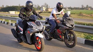 Yamaha Aerox 155 vs R15 V3 Race  Same Engine Different Tune [upl. by Chappelka]