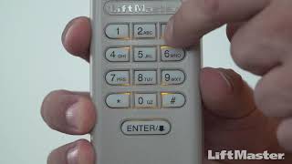 How to Program LiftMasters 877LM Wireless Keypad to a Garage Door Opener [upl. by Medeah]