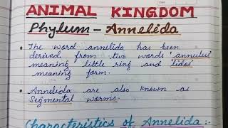 8 Class 11th BiologyAnimal Kingdom lecture8 Phylum Annelida characteristics of phylum Annelida [upl. by Louisette]