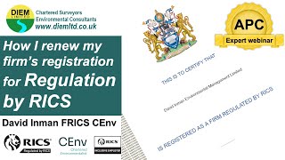 How I renew my firm’s registration for Regulation by RICS [upl. by Evyn]