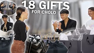 SURPRISING CHOLO WITH 18 GIFTS FOR HIS 18TH BIRTHDAY SOBRANG SAYA NI CHOLO  ROWVERY TRINIDAD [upl. by Drugi602]