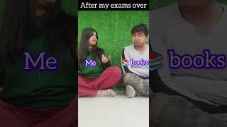 After my exams over 😁😁 youtubeshorts comedy viral examsfunny over shortsfeed trending [upl. by Ahsiela]