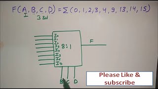 implementing boolean function using multiplexer [upl. by Yeo776]