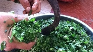 Sarson Ka Saag Chopping [upl. by Earb579]